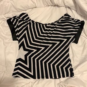 Express oversized off the shoulder blouse.